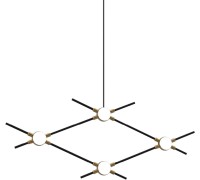 Подвесной светильник Molecular MD18001067-4A  black/gold DeLight Collection