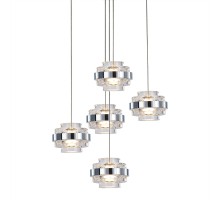 Подвесной светильник Indiana MD22030002-5A chrome/clear DeLight Collection