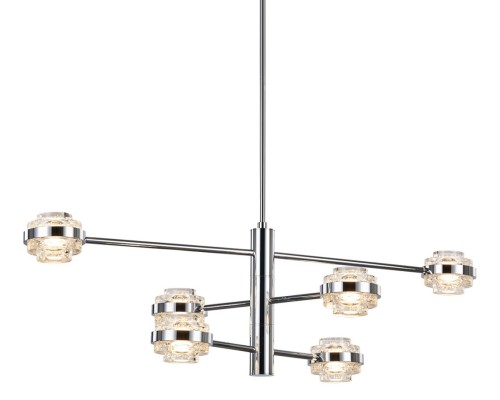 Подвесная люстра Indiana MX22030002-6A chrome/clear DeLight Collection