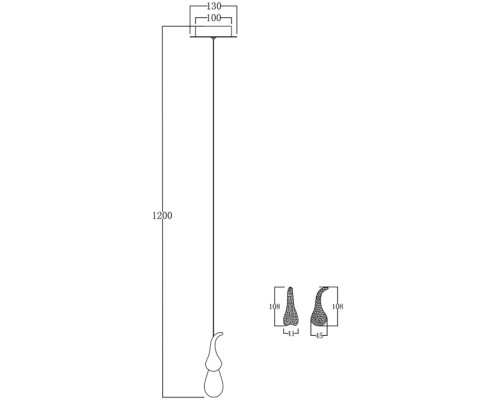 Подвесной светильник Seed OMG07287-1 C1 gold DeLight Collection