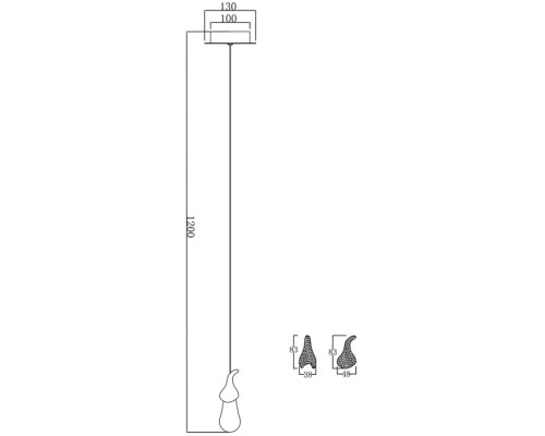 Подвесной светильник Seed OMG07287-1 C2 gold DeLight Collection