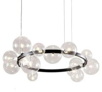 Подвесная люстра Art Deco Bubble OMG1075R black/clear DeLight Collection