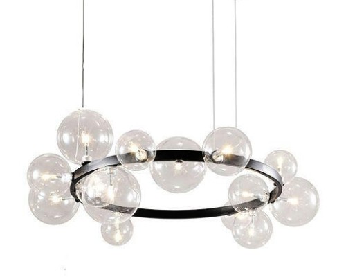 Подвесная люстра Art Deco Bubble OMG1075R black/clear DeLight Collection