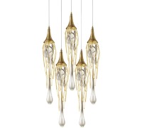 Подвесной светильник Goddess Tears P68009L-5/R gold DeLight Collection