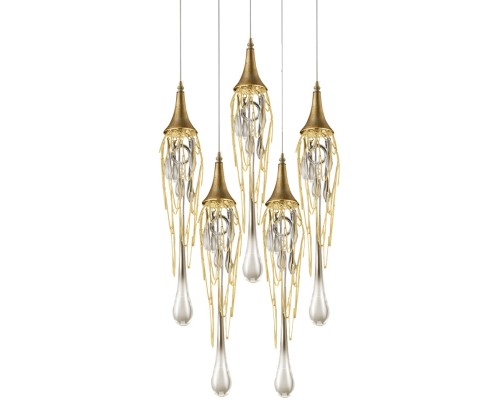 Подвесной светильник Goddess Tears P68009L-5/R gold DeLight Collection
