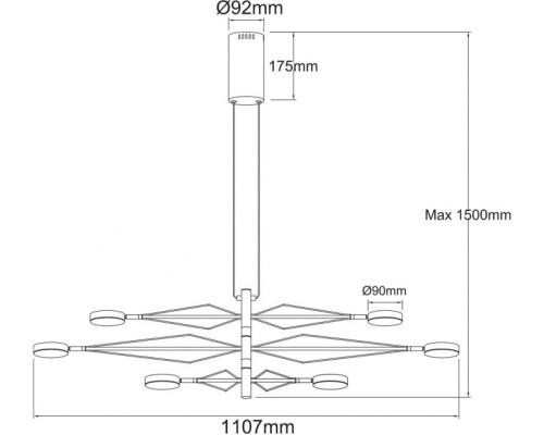 Подвесная люстра Гэлэкси 632017206 DeMarkt