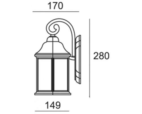 Настенный светильник уличный Saiph 341244 Deko-Light