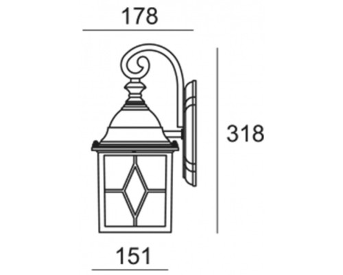 Настенный светильник уличный Sargas 341245 Deko-Light