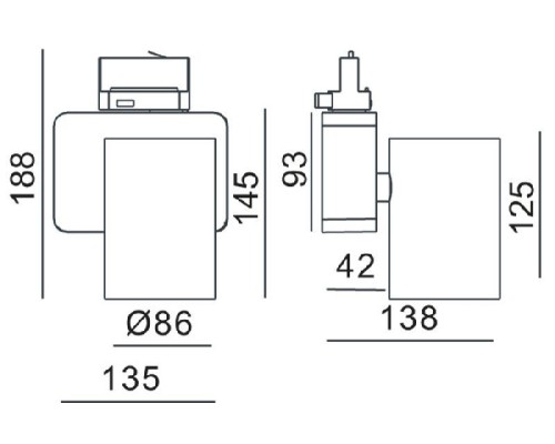 Трековый светильник Nihal 707041 Deko-Light