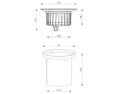 Встраиваемый светильник уличный HP 730250 Deko-Light