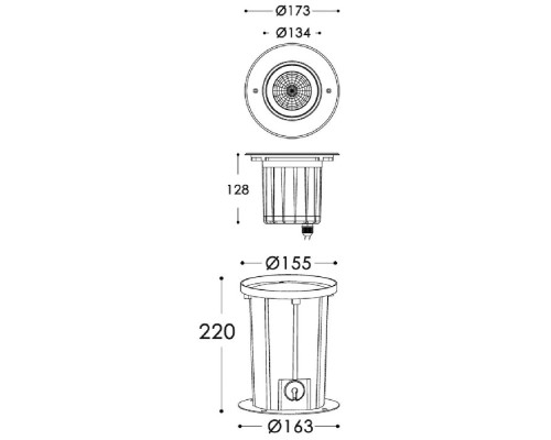 Встраиваемый светильник уличный COB 730420 Deko-Light