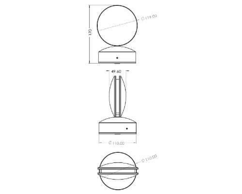 Настенный светильник уличный Maia 731104 Deko-Light