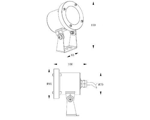 Прожектор уличный Fiara 740005 Deko-Light