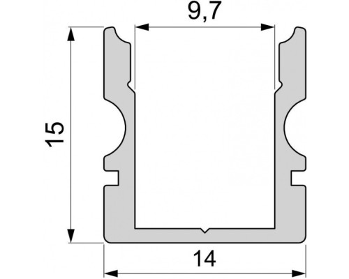 Профиль для светодиодной ленты AU-02-08 970101 Deko-Light