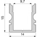 Профиль для светодиодной ленты AU-02-08 970105 Deko-Light