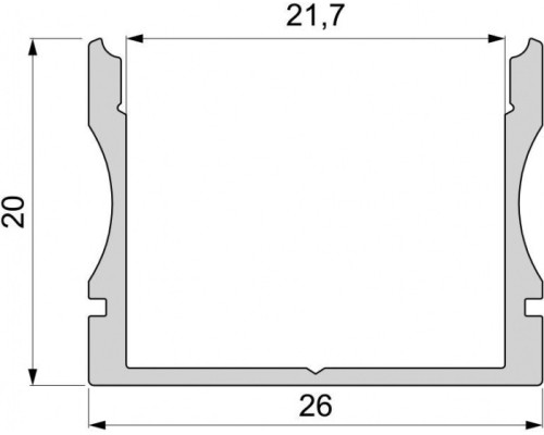 Профиль для светодиодной ленты AU-02-20 970201 Deko-Light