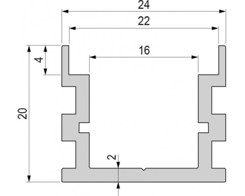 Профиль для светодиодной ленты U-high 970741 Deko-Light