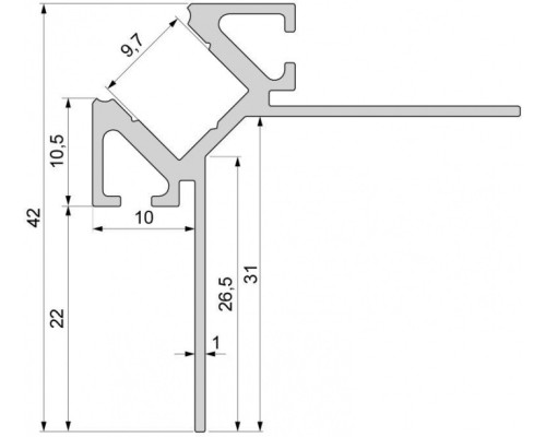 Профиль для светодиодной ленты EV-02-08 975353 Deko-Light