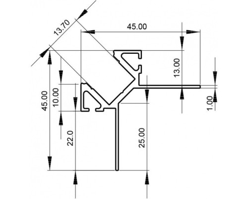 Профиль для светодиодной ленты EV-02-12 975385 Deko-Light
