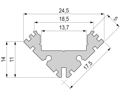 Профиль для светодиодной ленты AV-04-12 975410 Deko-Light