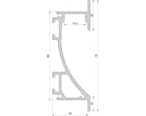Профиль для светодиодной ленты EL-02-12 975491 Deko-Light