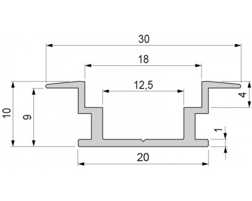 Профиль для светодиодной ленты T-flat 975720 Deko-Light