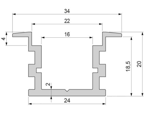 Профиль для светодиодной ленты T-high 975741 Deko-Light