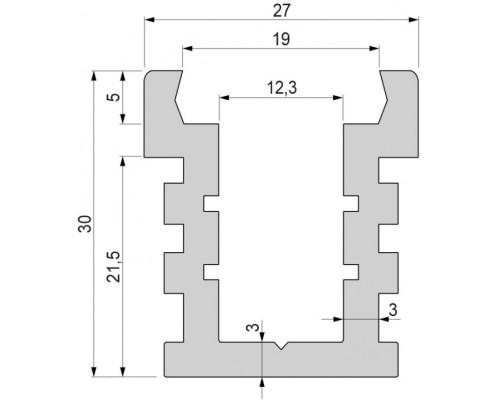 Профиль для светодиодной ленты U-high 975781 Deko-Light