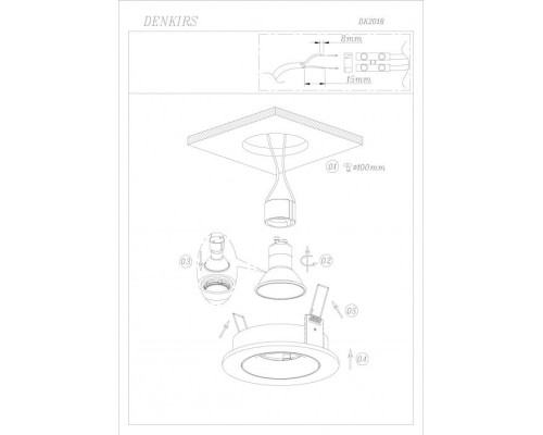 Точечный светильник DK2018 DK2018-BK Denkirs