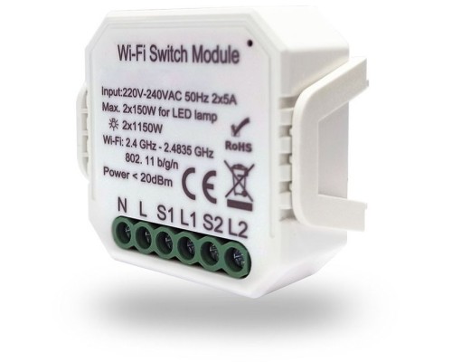 Wi-Fi реле RL1000 RL1002-SM Denkirs