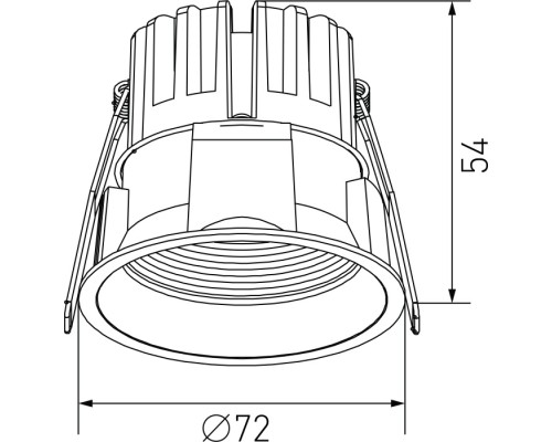 Точечный светильник DL-RE DL-RE1202-BL-NW DesignLed