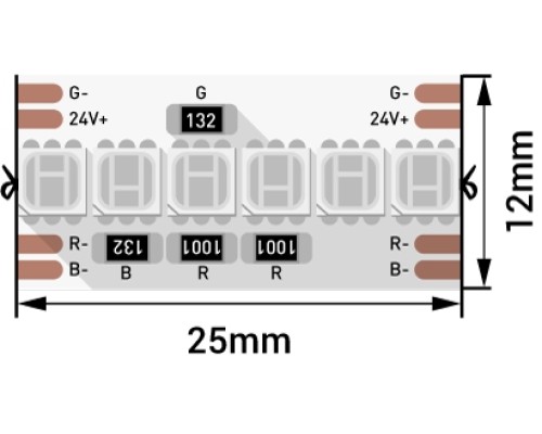 Светодиодная лента LUX DSG8A240-24-RGB-33 DesignLed