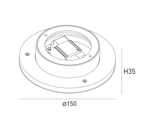 Настенный светильник ML ML-R150-BL-WW DesignLed