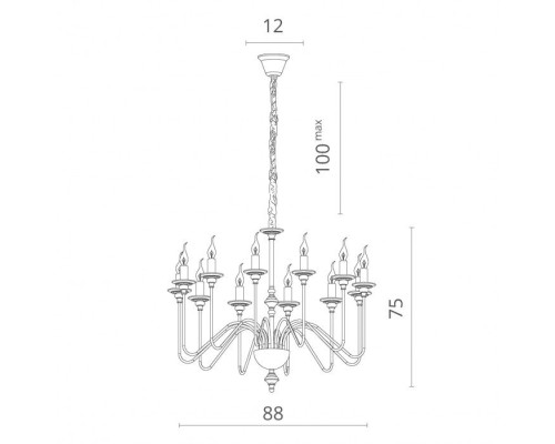 Подвесная люстра Atlanta 1021/02 LM-12 Divinare
