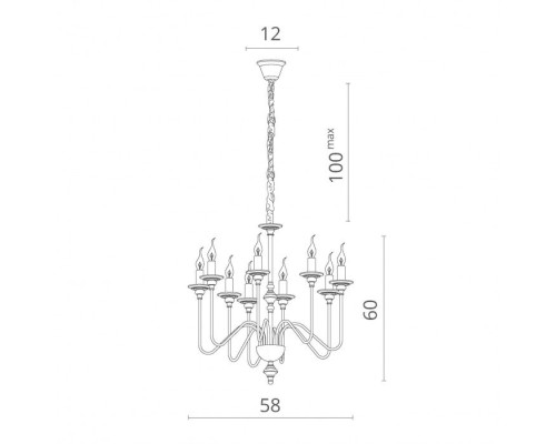 Подвесная люстра Atlanta 1021/02 LM-9 Divinare