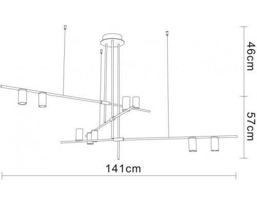 Потолочная люстра Tilda 1126/04 PL-9 Divinare