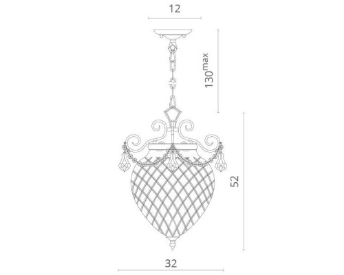 Подвесной светильник Reggia 1150/02 SP-3 Divinare