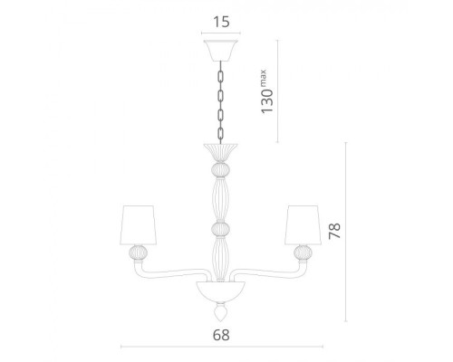 Подвесная люстра Bilancia 1154/02 LM-6 Divinare