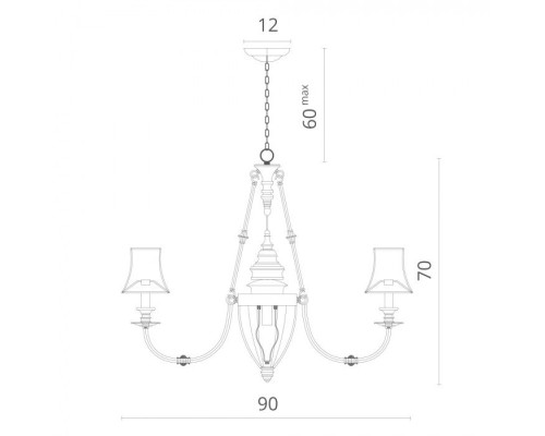 Подвесная люстра Archeo 1165/01 LM-8 Divinare