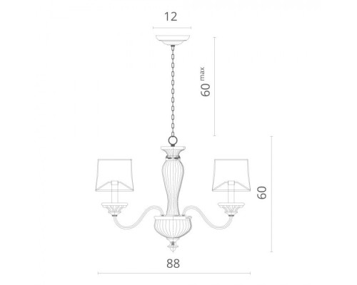 Подвесная люстра Dolce 1175/01 LM-8 Divinare