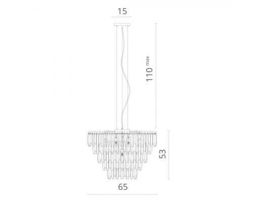 Подвесная люстра Nova 1223/02 SP-9 Divinare