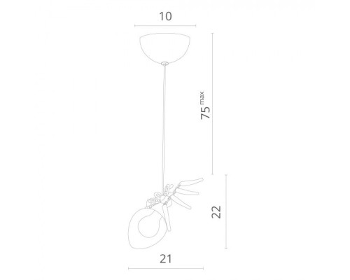Подвесной светильник Ragno 1308/02 SP-1 Divinare