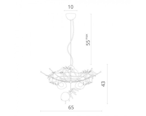 Подвесная люстра Ragno 1308/02 SP-6 Divinare