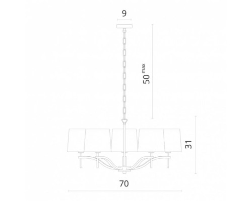 Подвесная люстра Soprano 1341/02 LM-5 Divinare