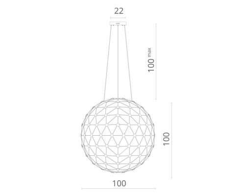 Подвесная люстра Cristallino 1610/02 SP-140 Divinare