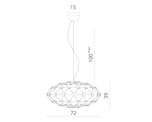 Подвесной светильник Cristallino 1720/02 SP-72 Divinare