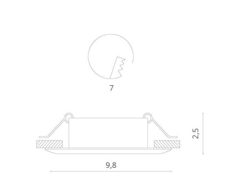 Точечный светильник Sciuscia 1765/01 PL-1 Divinare