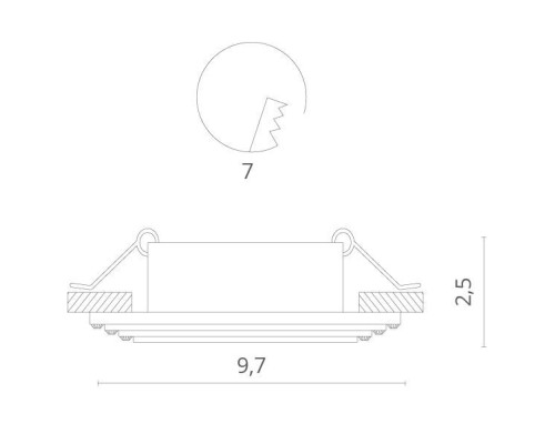 Точечный светильник Giorgetta 1769/03 PL-1 Divinare