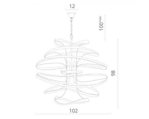 Подвесная люстра Volturn 2019/25 SP-12 Divinare