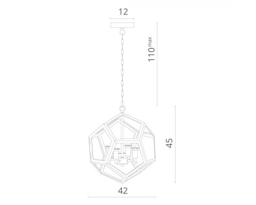 Подвесная люстра Poliedro 2026/19 SP-4 Divinare